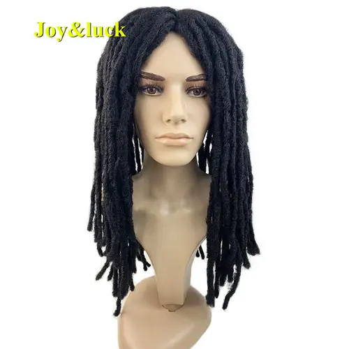 Long Dreadlocks Wig For Men Synthetic Black Dreadlock Straight Crochet Hair Braiding  Middle Part Hair Wigs Daily  Wig - Image 8