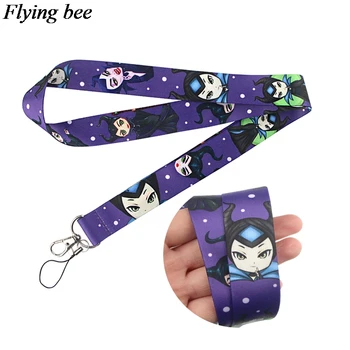 

20pcs/lot Flyingbee Evil queen Lanyard Phone Rope Keychains Phone Lanyard for Keys ID Card Cartoon Lanyards For Men Women X0803