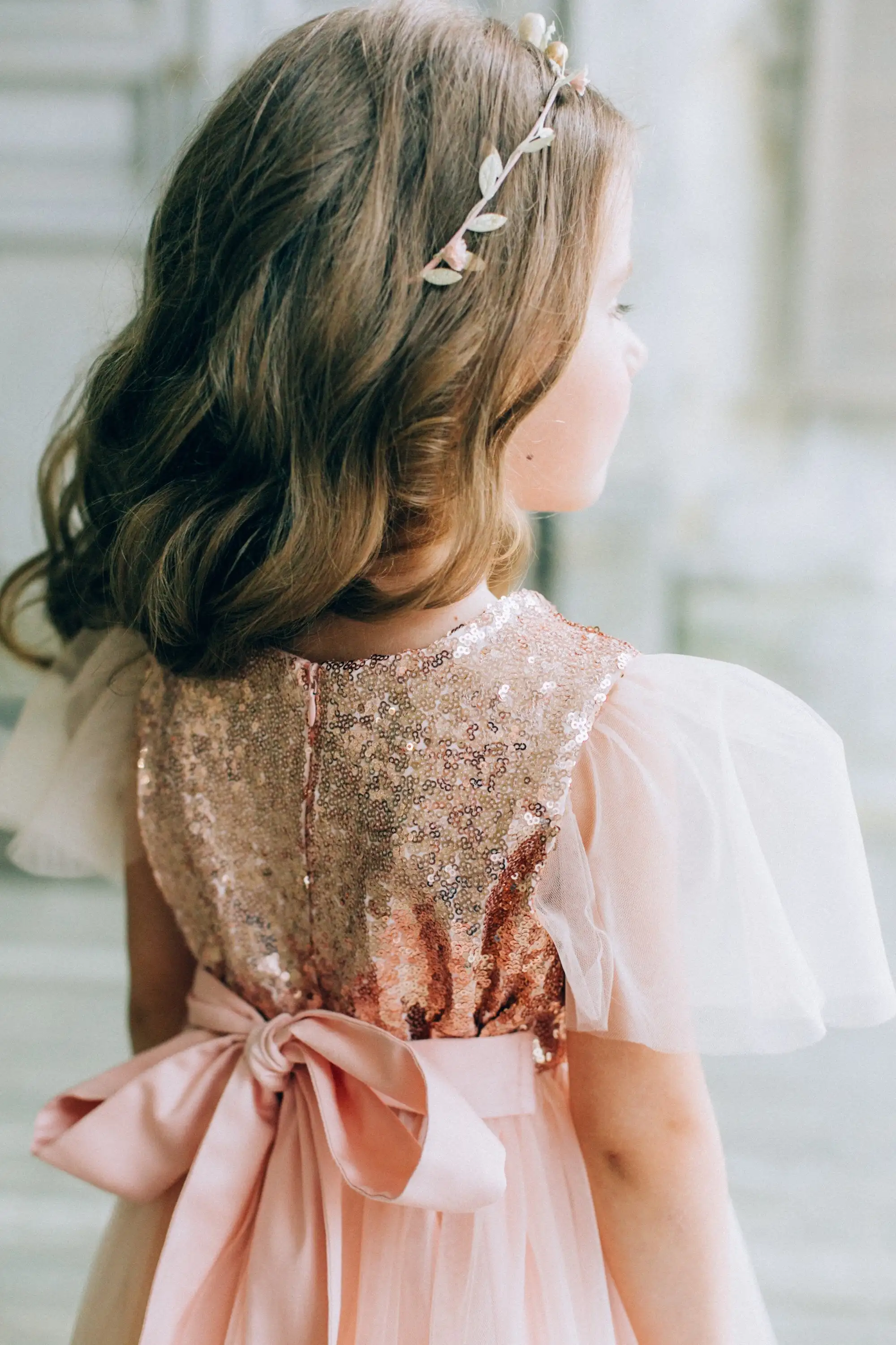 rose gold pageant dress