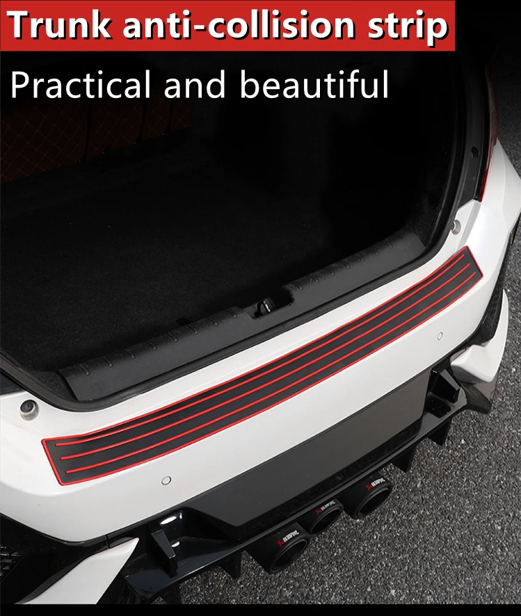 1 x car rear bumper cover sticker protective strip trunk door sill