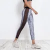 2020 Snake Print Sexy Leggings High Waist Fitness Legging Women Mesh See Through Summer Workout Leggins Home Wear Gothic Black 1