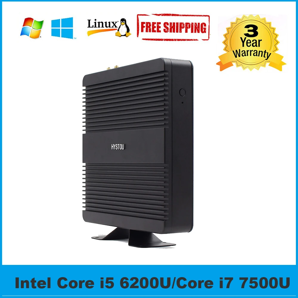 

Intel Thin Client Core i5 6200U 7200U Portable Computer Windows 10 pro HDMI VGA 4K HTPC i7 5500U Mini PC
