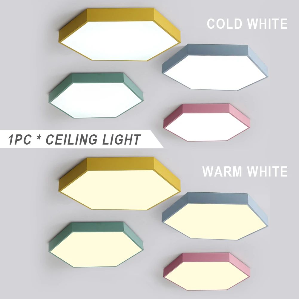 Крытый Спальня Кухня ультратонкий шестиугольник светодиодный крыльцо железа исследование украшения Европейский Стиль дома поверхностного монтажа светодиодный потолочный светильник
