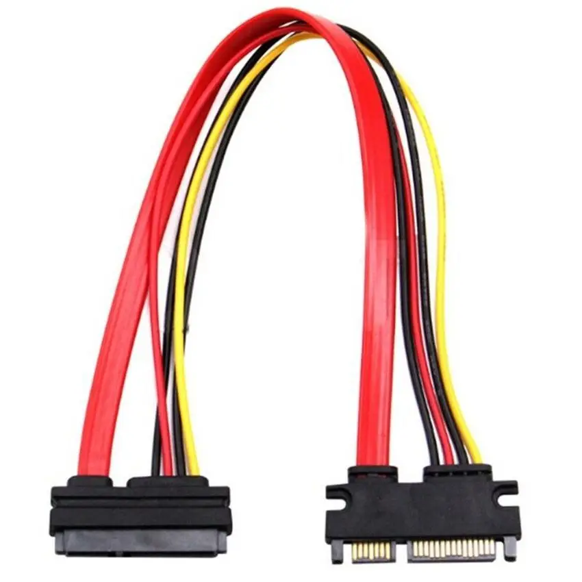 22Pin (7 + 15) Sata папа мама данных и питания Combo удлинитель Slimline Расширение кабель| |