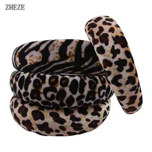 

1PC Vintage Women Leopard Vevet 40mm Thick Sponge Headbands Wide Soft Hairband For Girls Hair Accessories Boutique