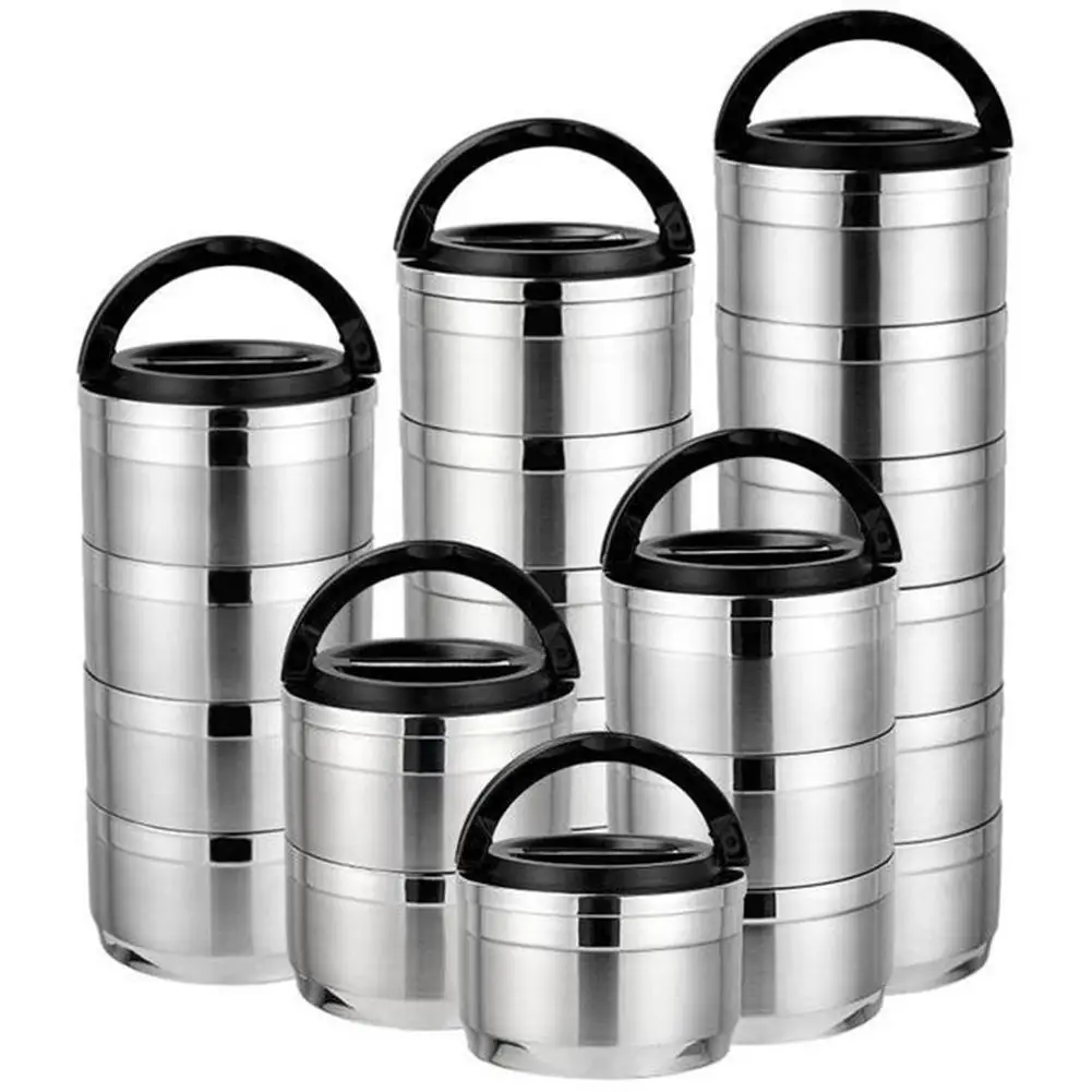 

Stainless Steel Stackable Portable Thermal Insulated Leakproof Adult Lunch Box
