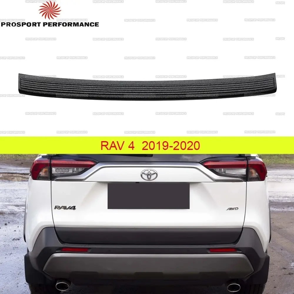 Защитная накладка на задний бампер для Toyota Rav 4 2019-2020 АБС пластик молдинг защита от