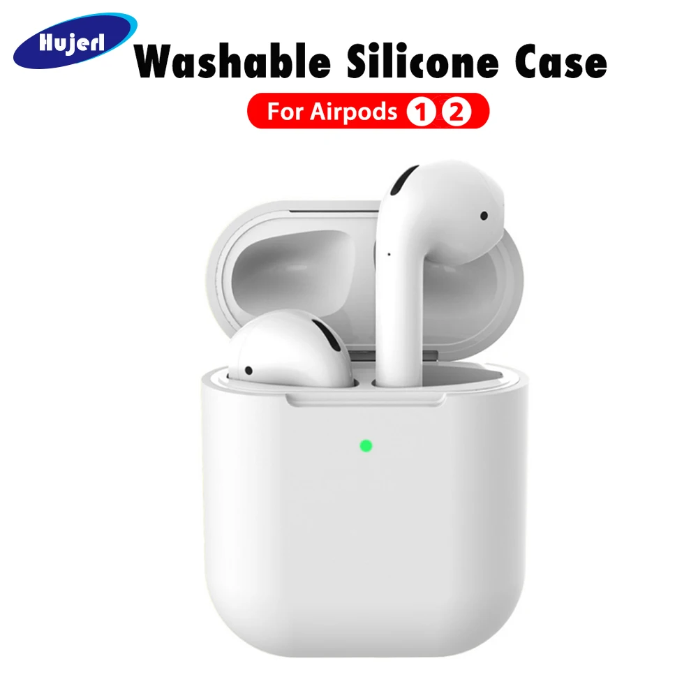 

Silicone Liquid Case for Airpods 2 Box Skin Case Cover for Air Pods 1 Wireless Bluetooth Earphones Waterproof Shockproof