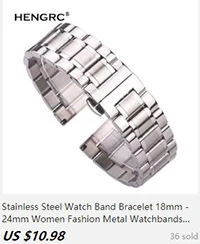 Genuine Leather Watchbands 18mm 20mm 22mm 24mm Black Dark Brown Women Men Cowhide Watch Band Strap Belt With Buckle