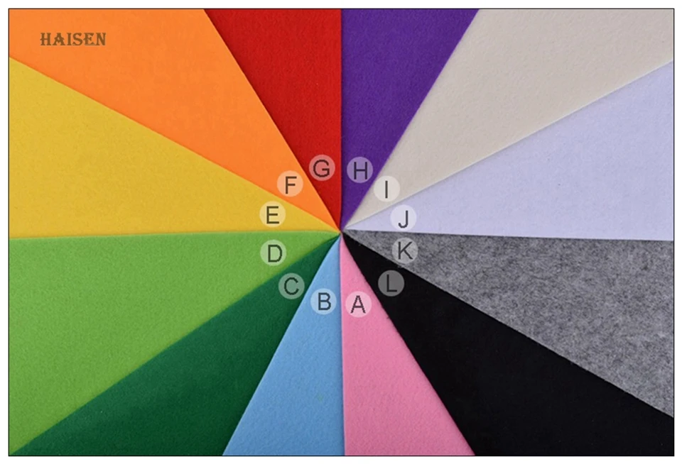 Description Picture 4 of item3mm Thick Felt 12pcs/Lot Non Woven Fabric Polyester Cloth For Sewing Quilting DIY Home Decoration Pattern Crafts Material30*30cm