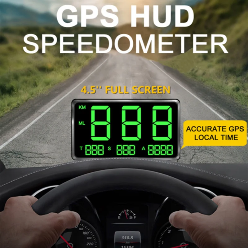 Дисплей на лобовое стекло HUD GPS-датчик скорости автомобильный универсальный