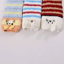 3 пары детских хлопковых утепленных колготок на женские пушистые носки теплые, мягкие домашние тапочки с принтом спальный, Милые Носки с рисунком животных цветная зимняя куртка с персонажами из мультфильмов носки милые забавные#30