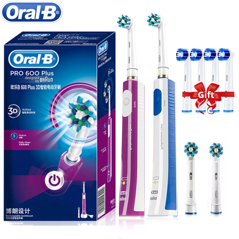 Spazzolino Da Denti Impermeabile Originale Oral-B 3D Sonic Electrirc Crossaction Clean Smart Electronic Power Ricaricabile Ipx7