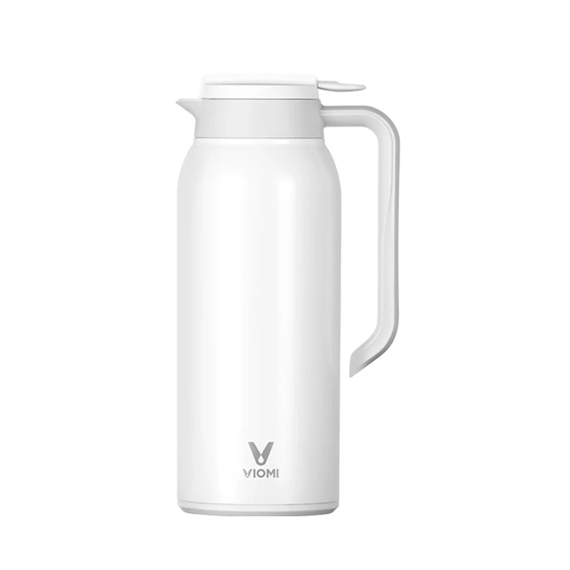 Xiaomi VIOMI 1.5L чайник термос чашки нержавеющая сталь вакуум 24 часа колба воды «Умная» бутылка термос один - Цвет: Белый