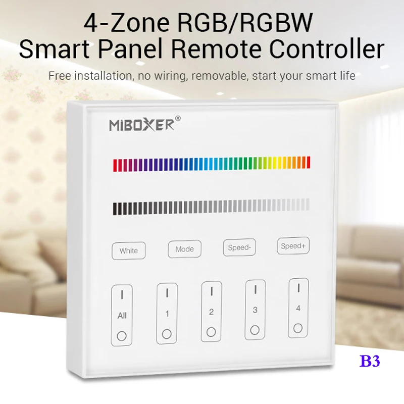 4 зоны Smart Touch Панель Встроенный светодиодный Беспроводной диммер 2 ГГц пульт