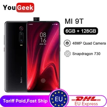 Глобальная версия Xiaomi mi 9T(Red mi K20) 6 ГБ 128 ГБ Восьмиядерный процессор Snapdragon 730 6,39 дюймов 48MP Тройная всплывающая камера NFC 4000 мАч мобильный телефон