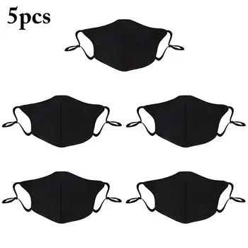 

5PCS Washable Cooling Silk Mouth Mask Reusable Adjustable Anti Dust Face Mask Breathable Face Mouth Mask for Outdoor