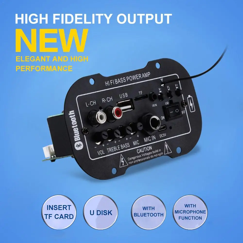 

2019 Newest High Quality Car Digital Power Amplifier Board Rechargeable 5 Inch5V YS-08 BT Amplifier with MIC