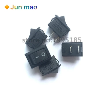 

5/10Pcs/Lot Black Push Button Mini Switch 6A-10A 110V 250V KCD1 2Pin Snap-in On/Off Rocker Switch 5PCS/Lot 21MM*15MM BLACK