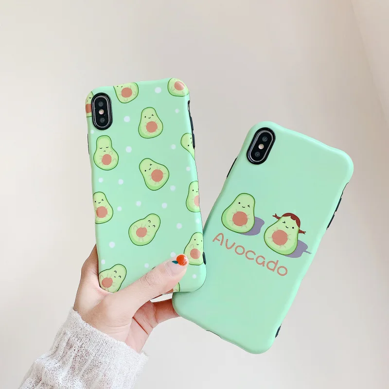 Suitable for Hipster Avocado Illustration iphonexs MAX/XR Phone Case iPhone 8/7 Plus Shatter-resistant 6 S