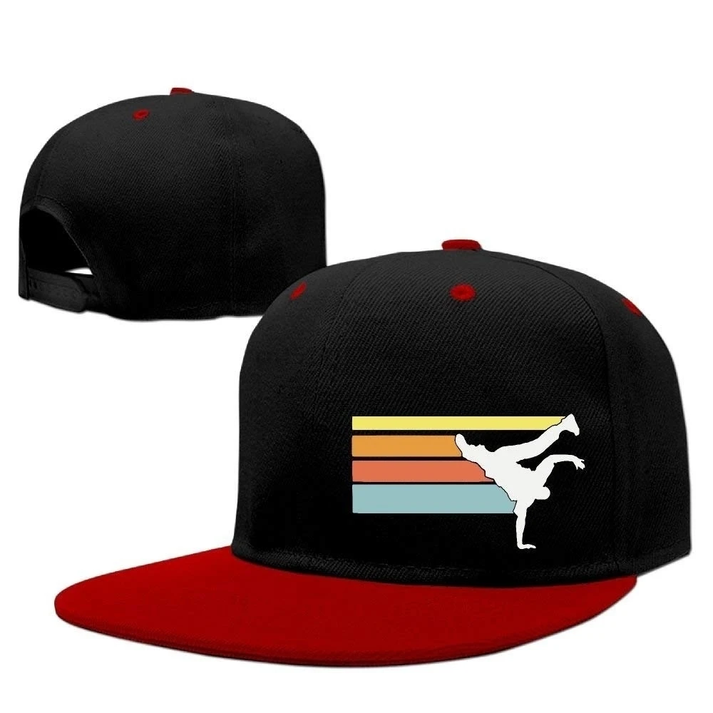 

Adult Unisex Funny Print Hiphop Vintage Hip Hop Breakdance Printed Flatbrim Baseball Cap