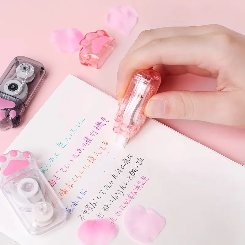 Twingo Kawaii Cat Claw Correction Tape-Portable White Out Tape, 6M Student Prize and Office Stationery Gift