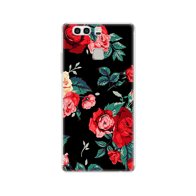 phone case for huawei P9 LITE PLUS 2016 soft tpu silicon back cover 360 full protective printing transparent coque