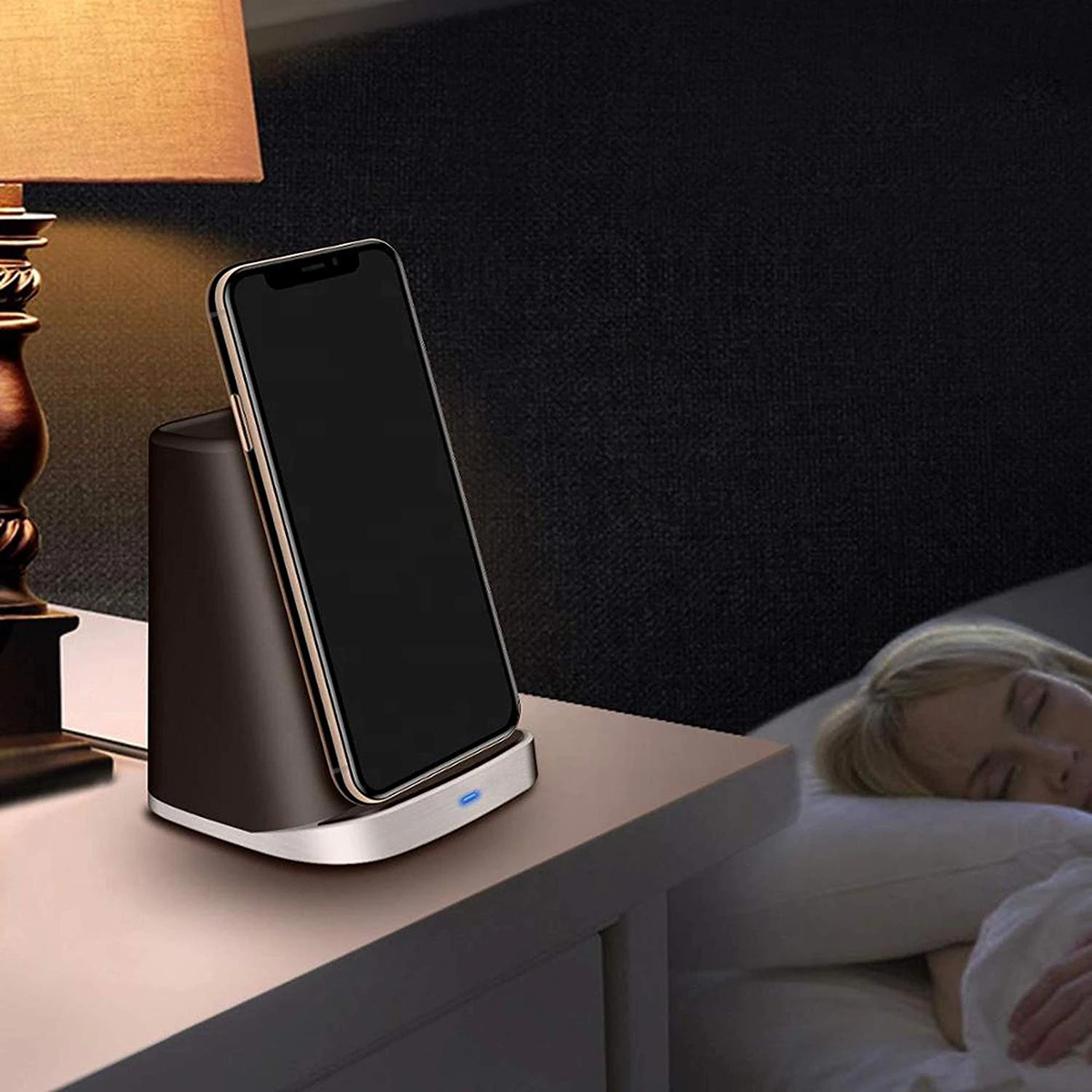  Wireless Charger For iPhone with Desk Organizer Wireless Charging Station for all QI Devices Storag