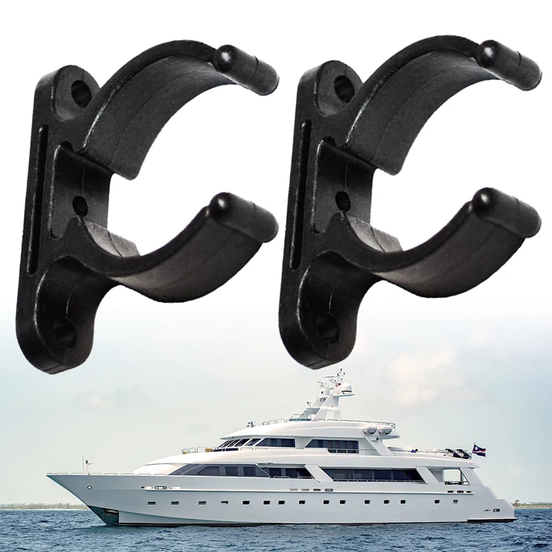 2pcs Boat Hook Clip Fit 38MM 11/2' Dia Pole Tube Kayak Paddle Holder