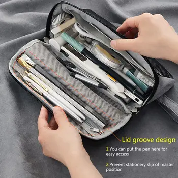 

Pencil Case Triangle Pencil Pouch Simple Pencil Bag Portable Office Supplies