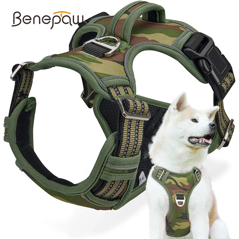 Тактическая шлейка Benepaw без натяжения для больших и средних собак прочная