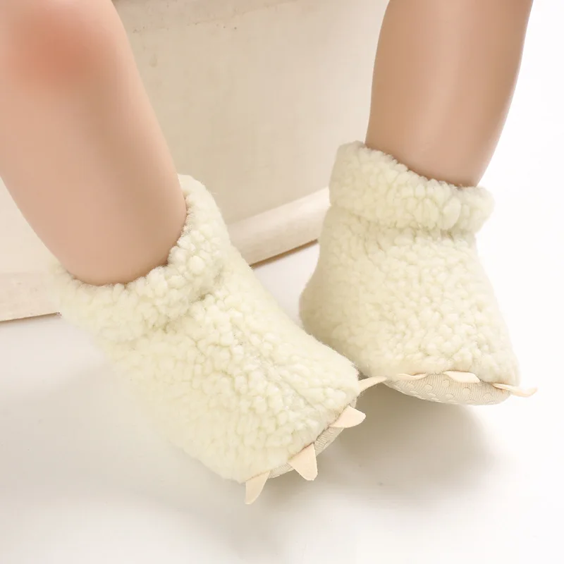 Cute Baby Boots Warm Newborn Baby Girl Winter Boots Soft Sole Non-Slip Thick Toddler Infant Snow Boots Girls Shoes