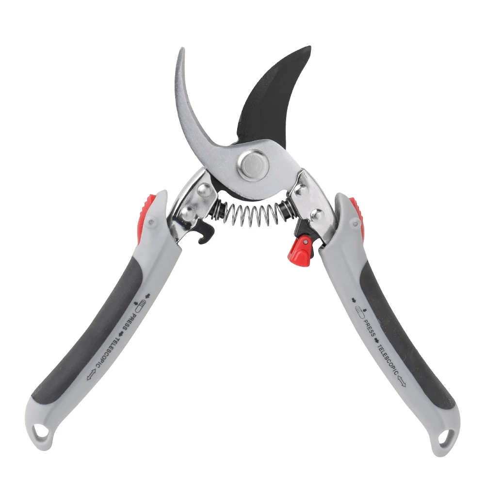 

Stainless Steel 2-in-1 Handle Retractable Garden Hand Pruner Secateurs Manual Pruning Shears Branch Cutter for Tree Garden