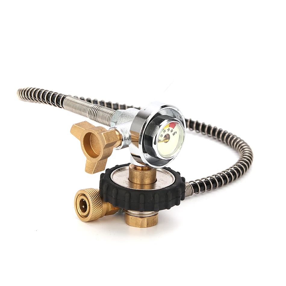 

PCP Scuba Diving Valve CO2 Filling Valve New Style Filling Station Black Carbon Fiber Cylinder Air Inflation Refill Adapter