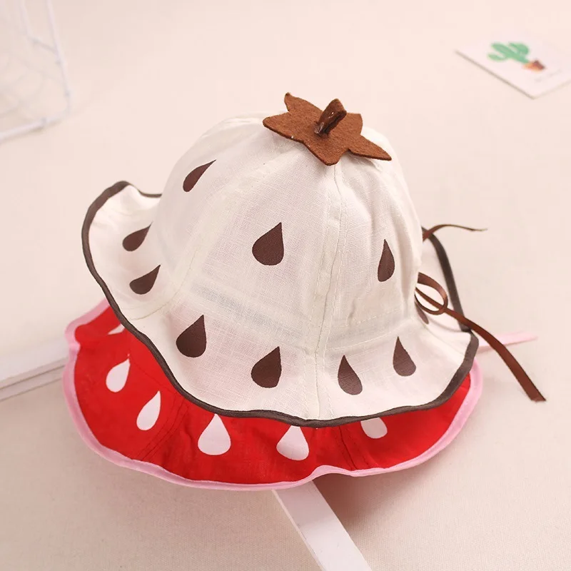 

Baby Girls Spring And Autumn Princess Korean-style Bucket Hat Topee Pure Cotton Sun Hat Baby Hat CHILDREN'S Bucket Hat Fashion