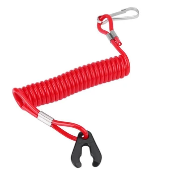 

2pcs Engine Switch Lanyard Motor Clip Key Red Plastic Waterproof 160cm