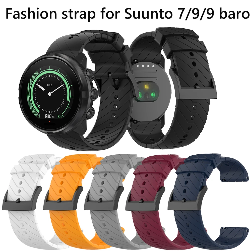 Wrist Strap For Suunto 7 9 Baro Watch Accessories Silicone Band For Suunto  D5 Spartan Sport Wrist Hr Baro Wristband Replacement - Smart Accessories -  AliExpress