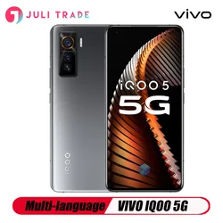 VIVO IQOO 5 5G смартфон на Android Snapdragon 865 с тройной камерой типа C с функцией быстрой зарядки 55 Вт KPL gaming