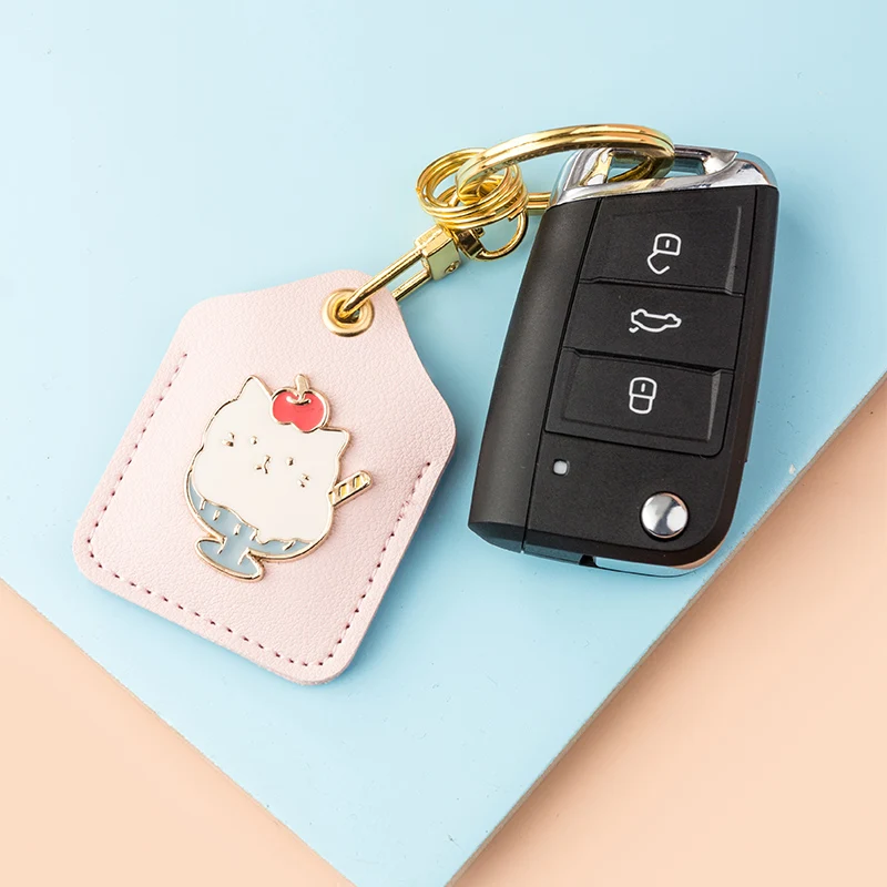 Apple AirTag leather key ring, Toast