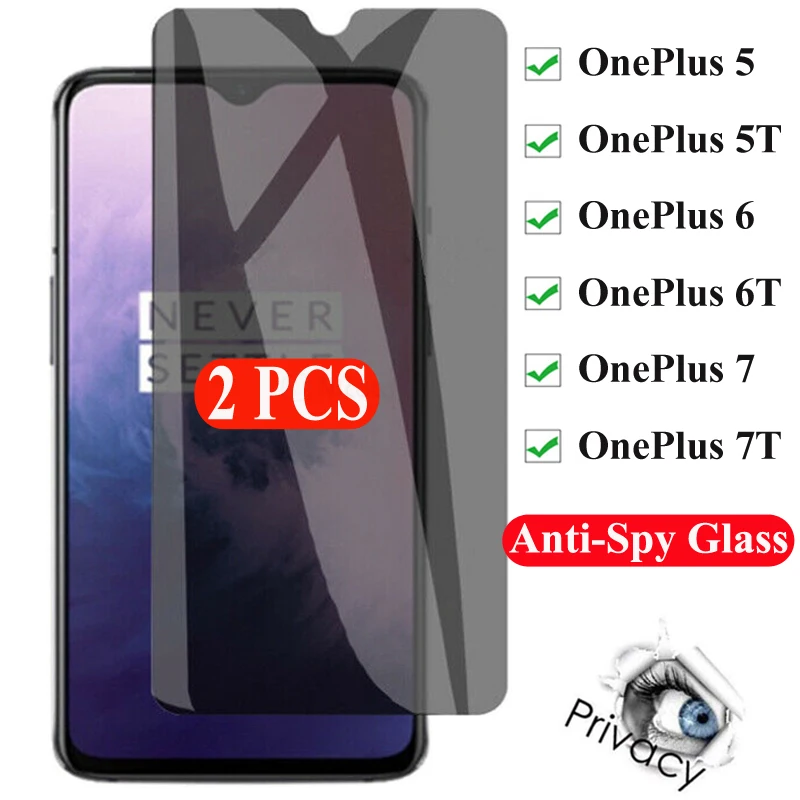 Tempered Glass Anti Peeping Screen Protector One Plus 7t Privacy
