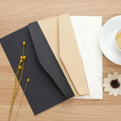 Enveloppe d'affaires Style Simple, enveloppe ordinaire en papier noir et blanc pour carte, lettre d'invitation Scrapbook, sac de employé 20 pièces/lot 