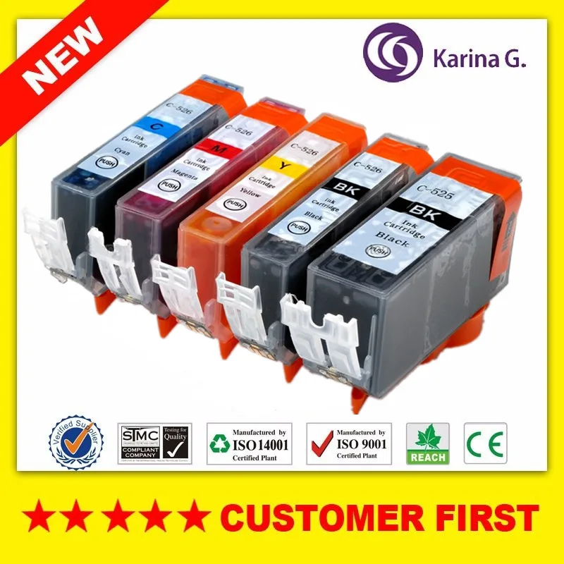 

Совместим с Canon PGI525 PGI-525 PGI 525, чернильный картридж для Canon PIXMA IP4850 IP4950 IX6550 MG5150/MG5250/MG5350 и т. д.