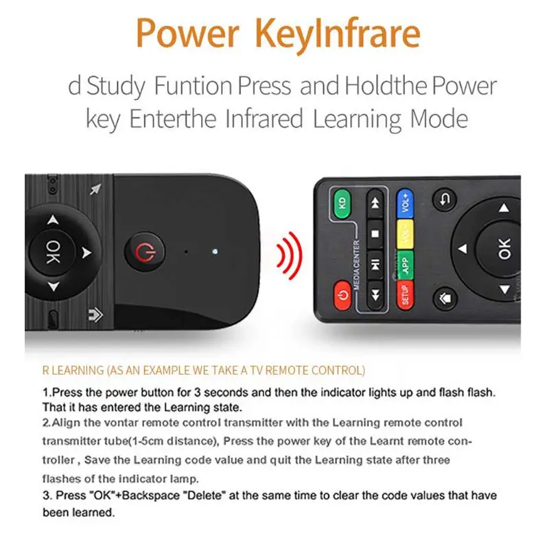 M8 Air Mouse Smart Voice Remote Control 2.4G RF Wireless Keyboard description image 4