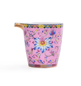 

pink enamel ceramic porcelain tea picther jug tea fair mug