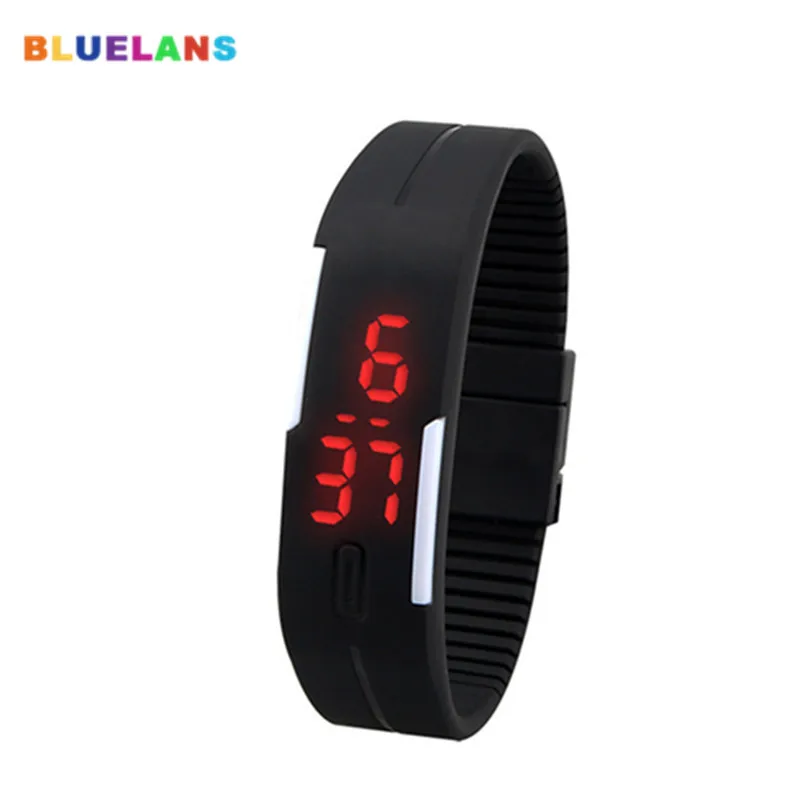 

Fashion Top Brand Luxury Unisex Men's Watch Silicone Red LED Sport Watch Touch Digital WristWatch reloj hombre  