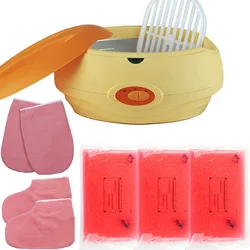 Paraffin Wax Heater for Hand Foot Therapy Bath Wax Pot Warmer Beauty Salon Spa Heater Wax Machine with Gloves Bootie Mitts