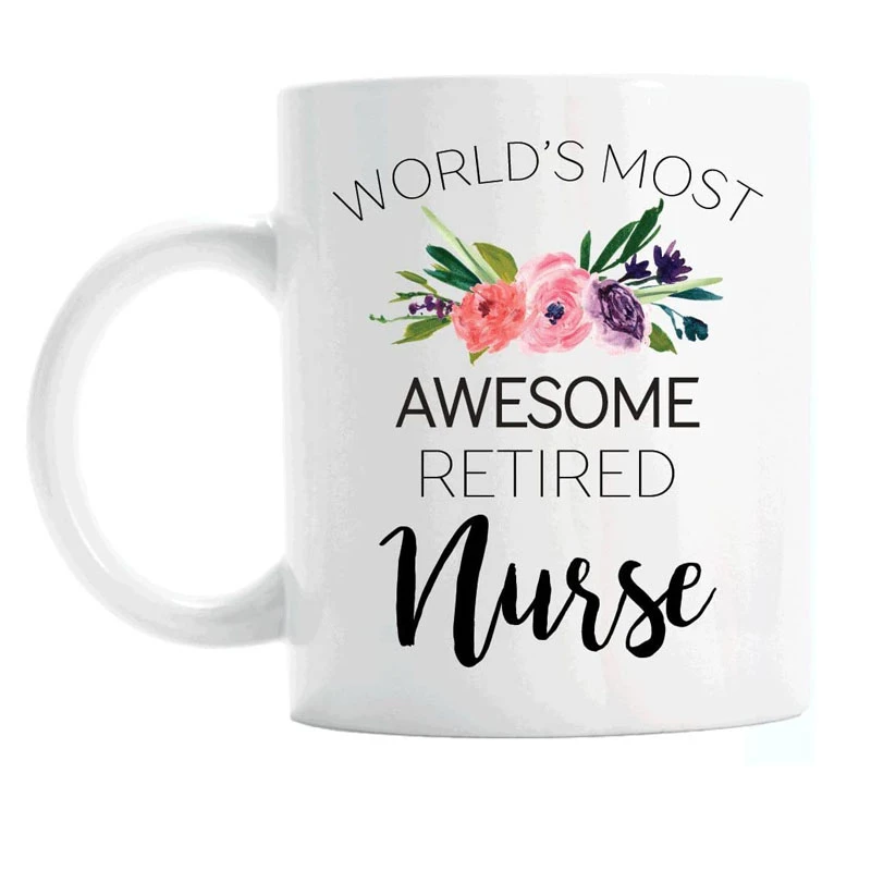 Tasse Avec Citation L Infirmiere La Plus Geniale Du Monde Cadeau Pour La Retraite D Infirmiere Aliexpress