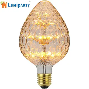 

AC85-265V E27 Led Fireworks Lamp Retro Strawberry Shape Light Bulb 3W 2300K Warm Light Gold Edison Spiral Bulbs for Decor