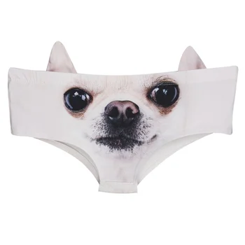 

Lady Funny 3D Print Sexy Shorts Panties Female Briefs Kawaii Puppy Dog Cat Pig Ear Underwear For Women Cute Lingerie Thongs 2020