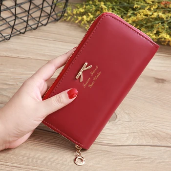 

2020 New Fashion Women Wallet Wrist Handle Phone Case Long Section Money Pocket Pouch Handbag Women's Purse Card